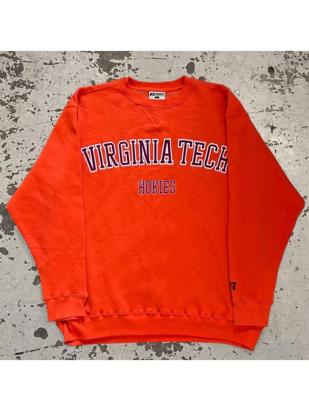 Mens Vintage Y2K Russell Athletic Virginia Tech Sweatshirt Size L